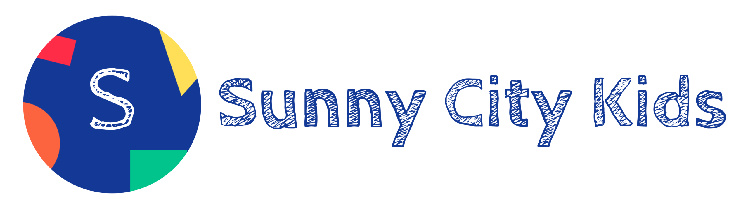 Sunny city kids logo featuring vibrant colors, symbolizing joy and learning.