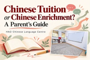 Chinese tuition vs Chinese enrichment parent guide with HAO Bukit Batok classroom